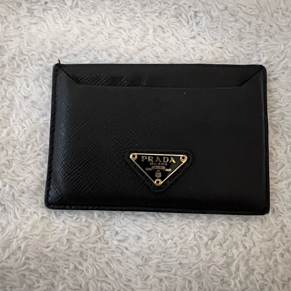 Prada black card wallet